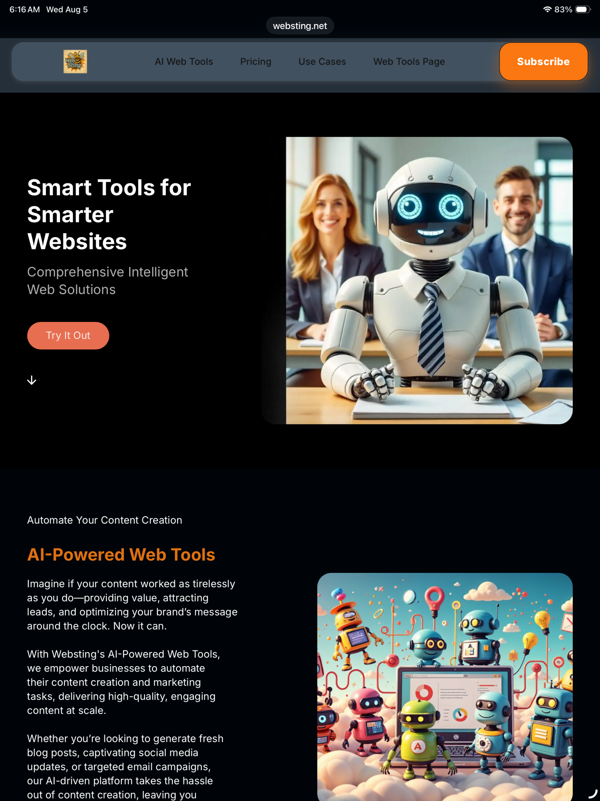 Screenshot of the AI Tools Studio portal interface.